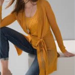 Crochet belted coverup with matching tank - Black House White Market. Size Small